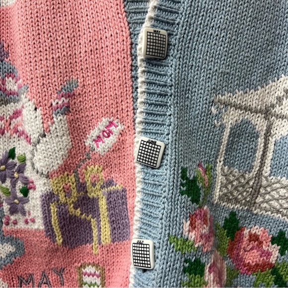Vintage Knit Calendar Vest Size Large - Picture 4 of 11